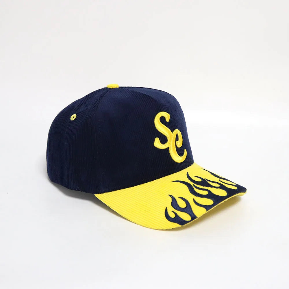 “Blue Flame” A Frame Hat