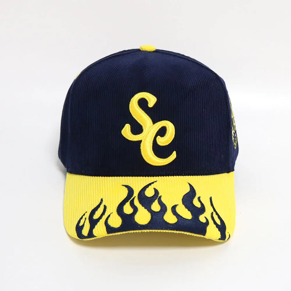 “Blue Flame” A Frame Hat